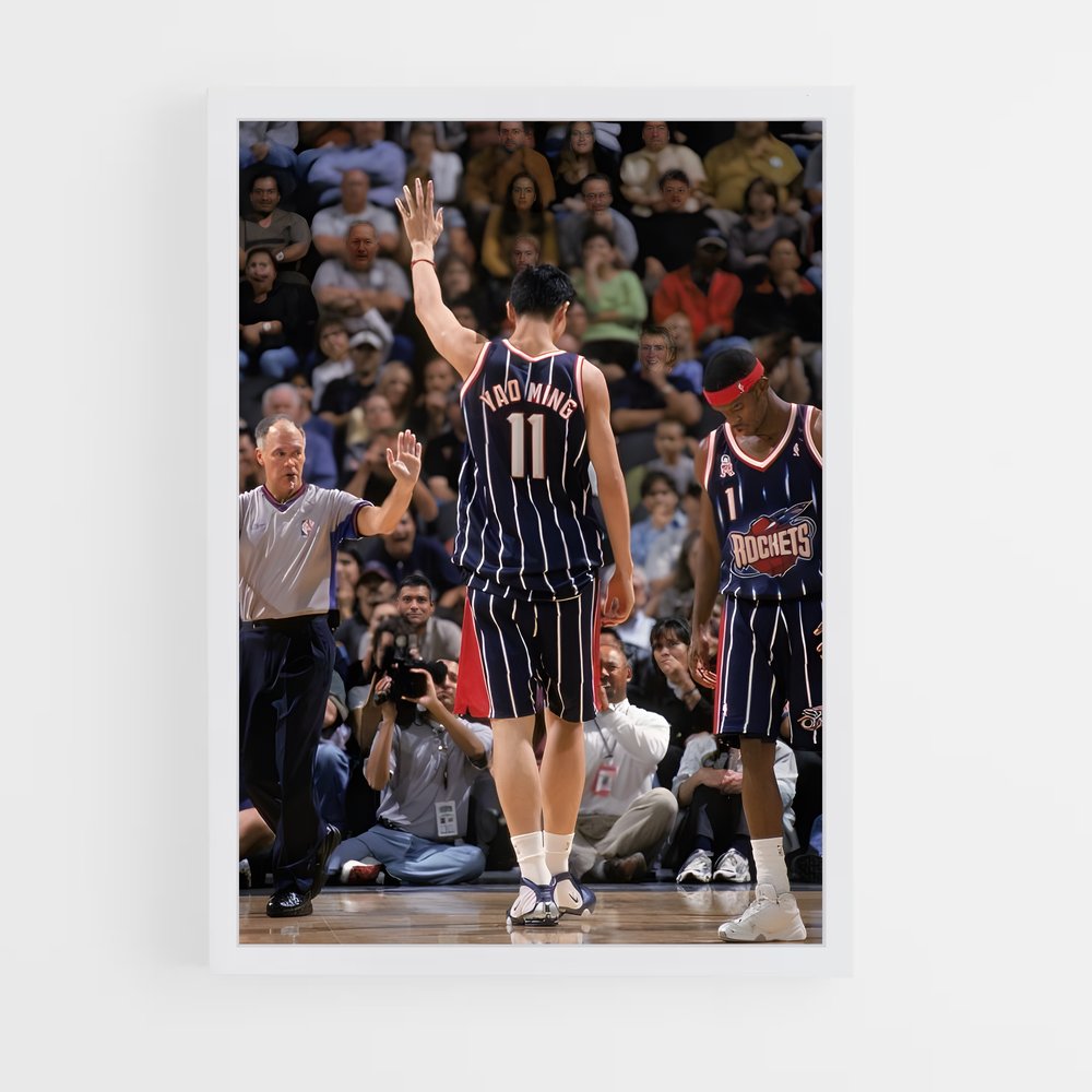 Poster Yao de ming – affiche Basketball (vue 3)